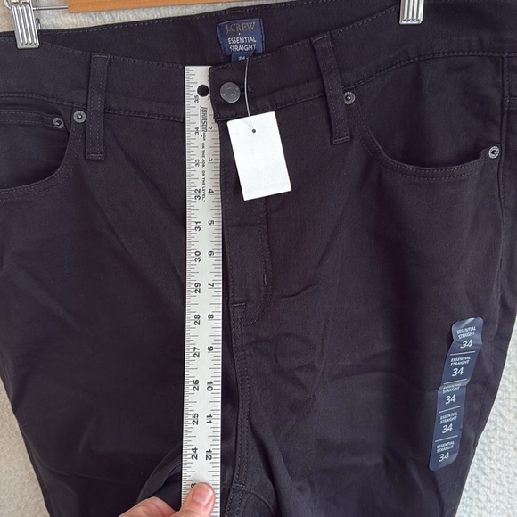 J Crew Essential Straight Leg Jeans Womens 34 Black‎ - Picture 6 of 9